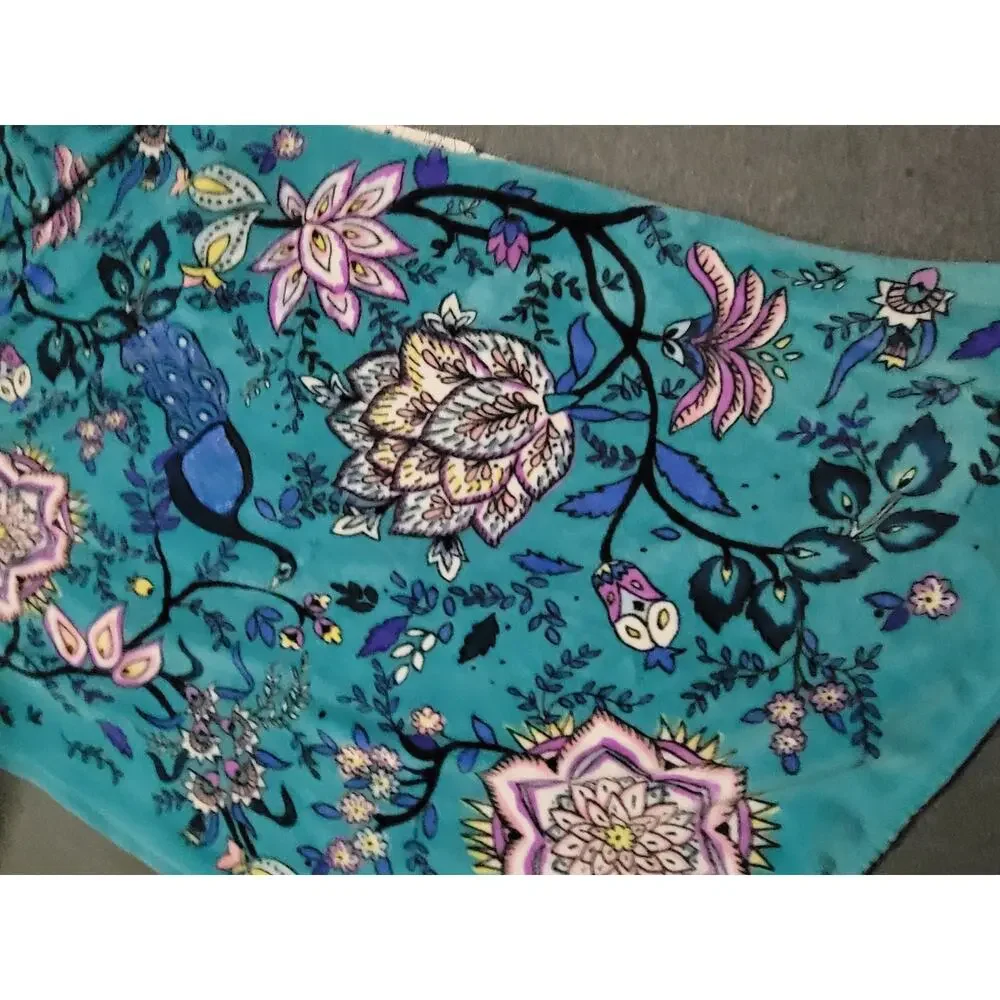 Vera Bradley PEACOCK GARDEN Fleece THROW BLANKET